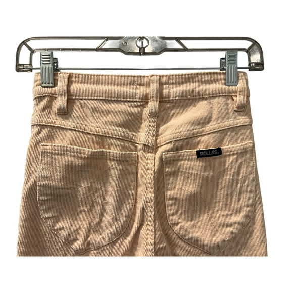 Rolla's Eastcoast Flare Corduroy Pants Size 24 High Rise Ballet Pink Casual Boho - Picture 4 of 5